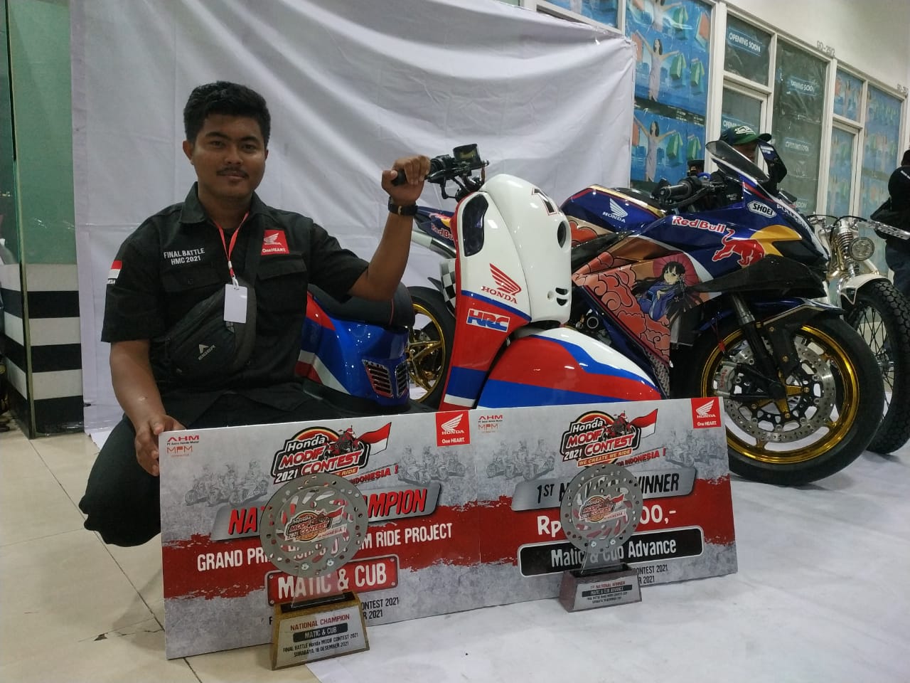 Modifikator Motor Asal Pekanbaru Sabet 2 Juara Sekaligus di HMC Nasional