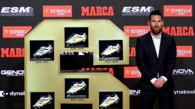 Lionel Messi Sabet Sepatu Emas Keenam