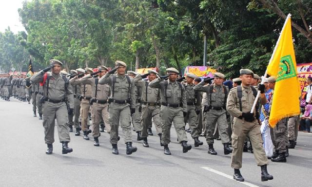 Kuansing Hadiri HUT Satpol PP di Inhil