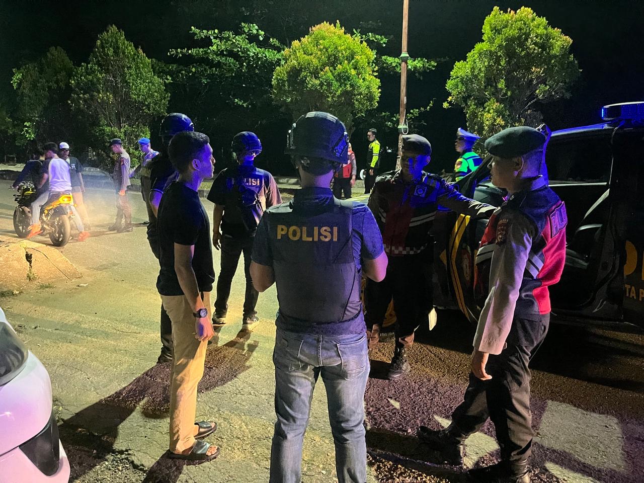 Tim RAGA Polres Kuansing Pantau Keamanan di Malam Hari