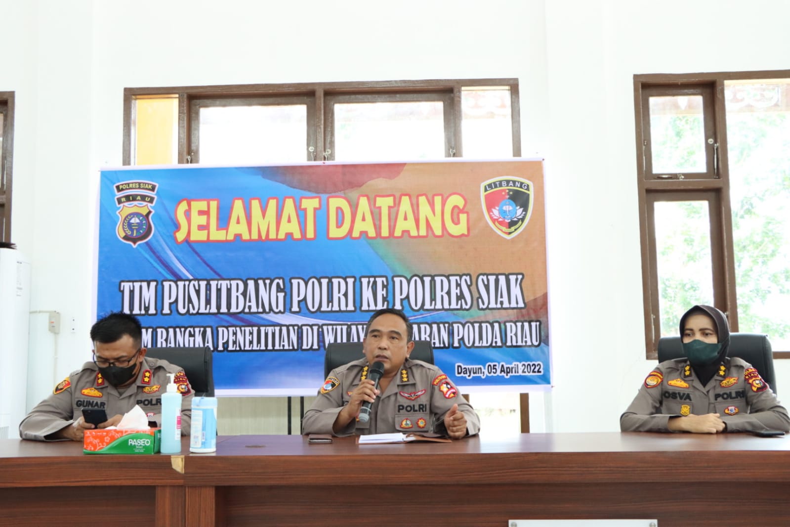 Tim Puslitbang Polri Lakukan Penelitian dan Survei di Wilayah Polres Siak