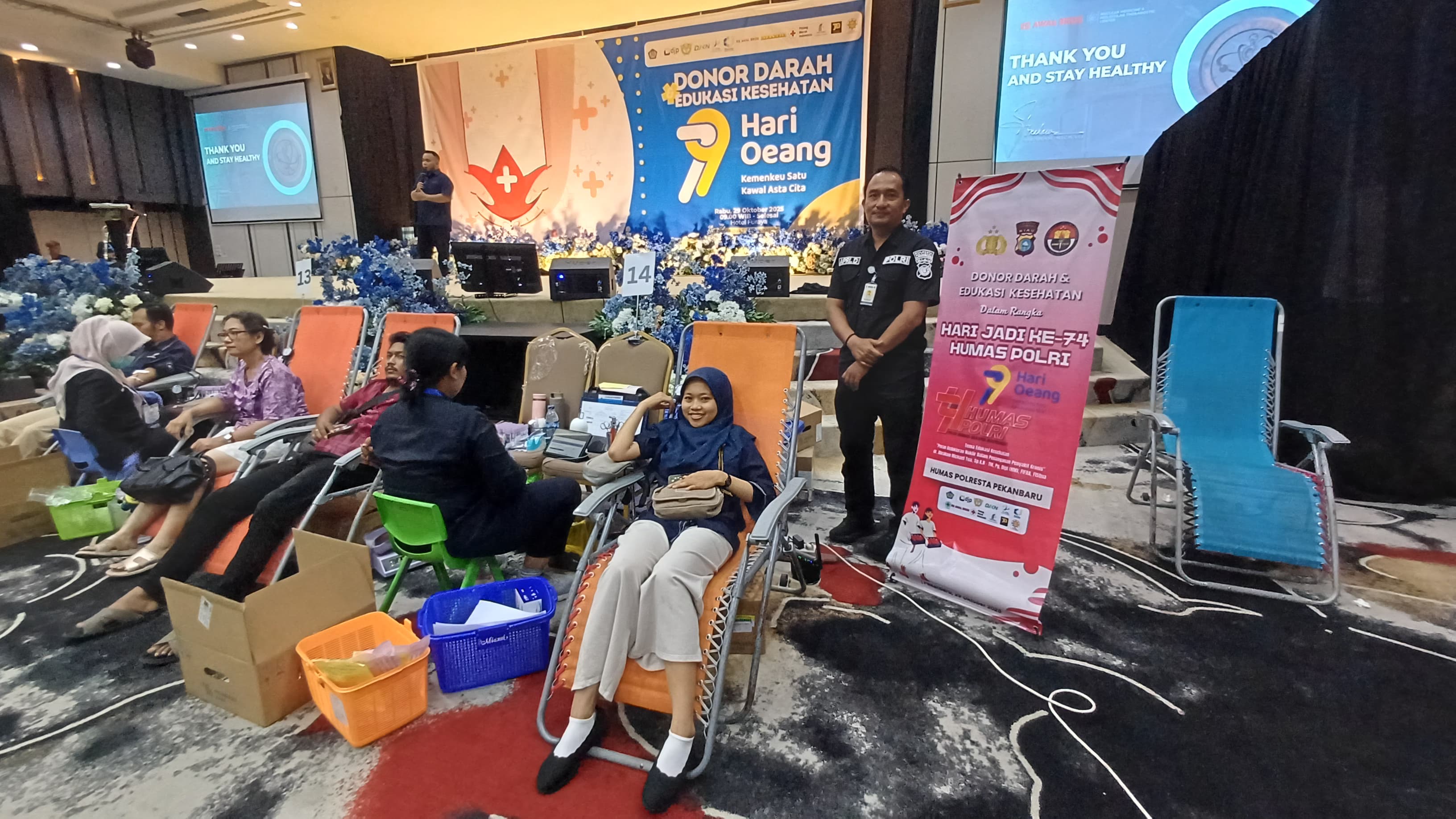 Peringati HUT ke-74 Humas Polri, Polresta Pekanbaru Gelar Donor Darah dan Edukasi Kesehatan