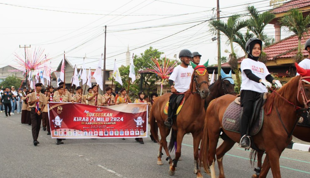 Kirab Pemilu Nasional Sepekan di Kampar