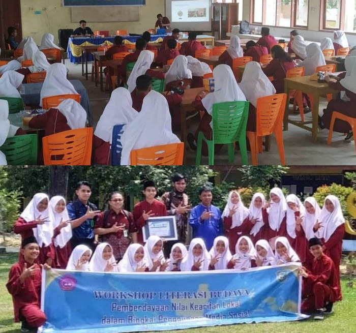 Fikom UIR Sukses Gelar Workshop Literasi Budaya Terkait Medsos di SMAN 1 Pasir Penyu