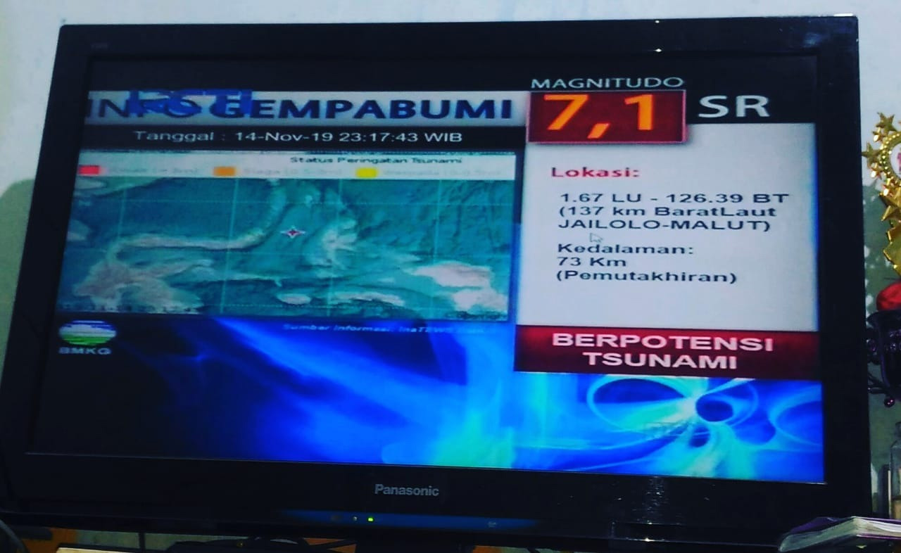 Tsunami Kecil Terdeteksi di Sulawesi Utara dan Maluku Utara 