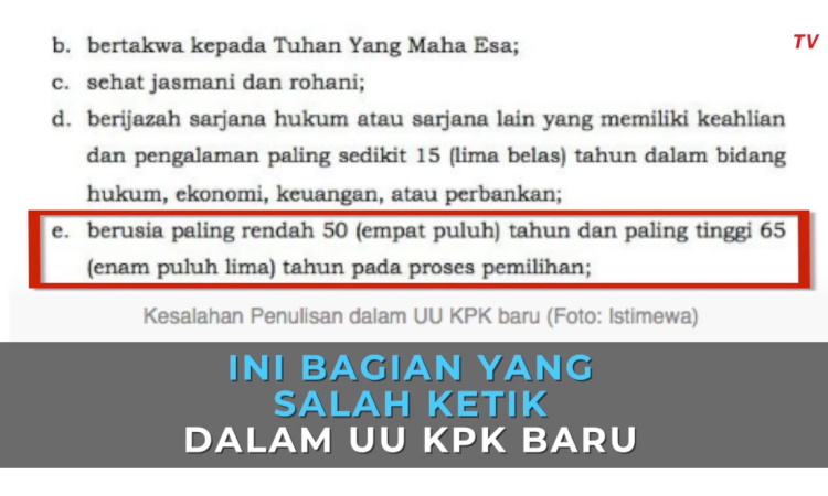 UU KPK Banyak Salah Ketik, DPR: Biasa Itu mah