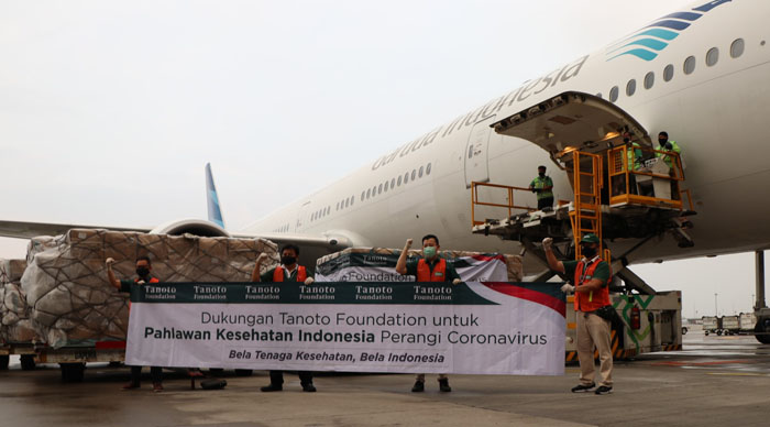 APD Tiba di Jakarta, Tanoto Foundation Penuhi Komitmen ke BNPB Perangi Covid-19