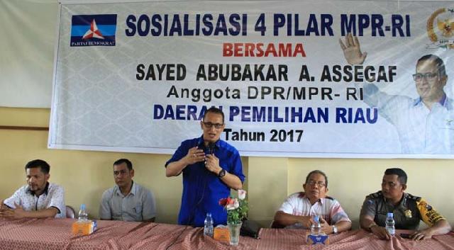 Sosialisasikan 4 Pilar MPR di Tangkerang Utara, SAA Ajak Warga Jaga Kerukunan