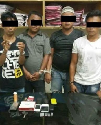 Lagi, Empat Pelaku Narkoba Ditangkap Polres Kampar di Desa Simpang Kubu