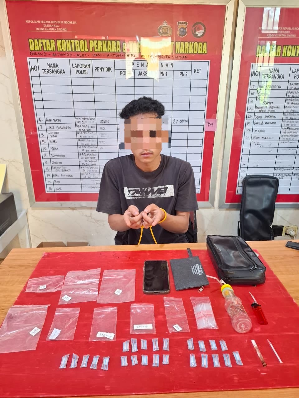 Polisi Gerebek Rumah Kontrakan di Sungai Jering: Amankan Seorang Pengedar dan 24 Paket Sabu