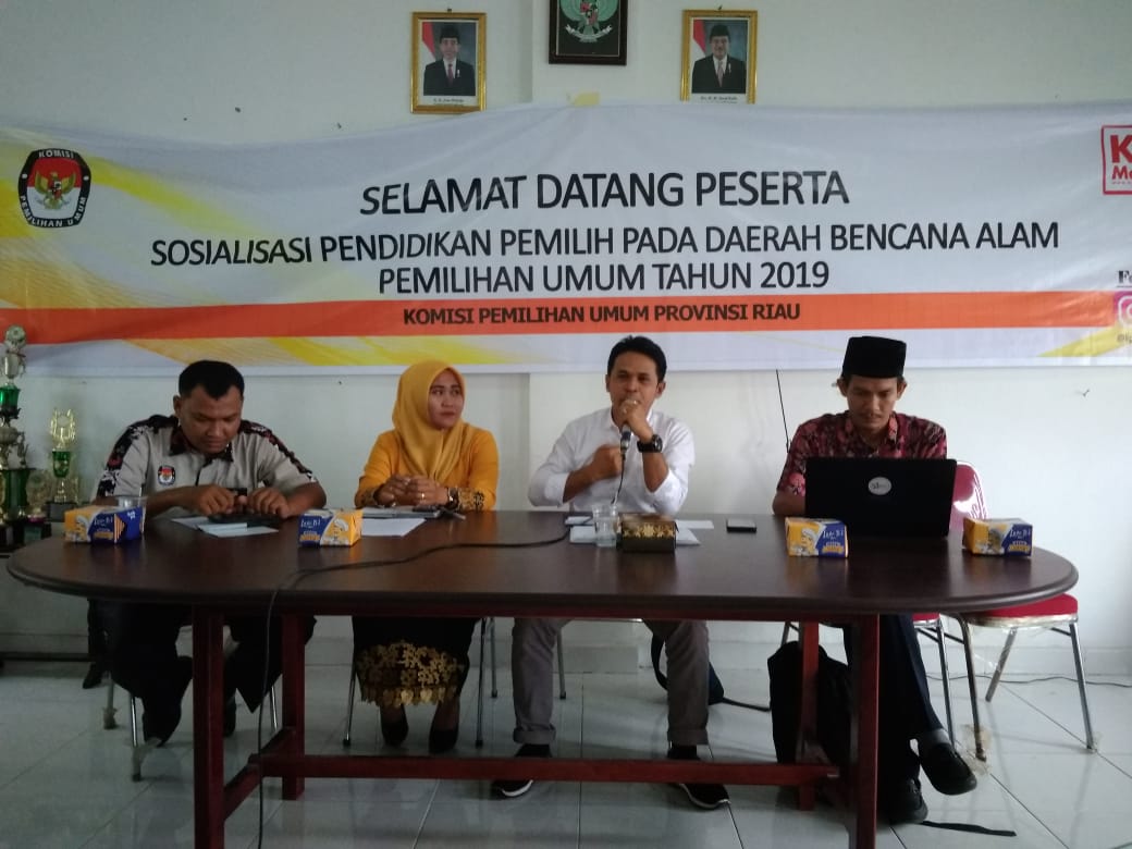 KPU Riau Sosialisasikan Pemilu di Kelurahan Sri Meranti, Daerah Berpotensi Banjir