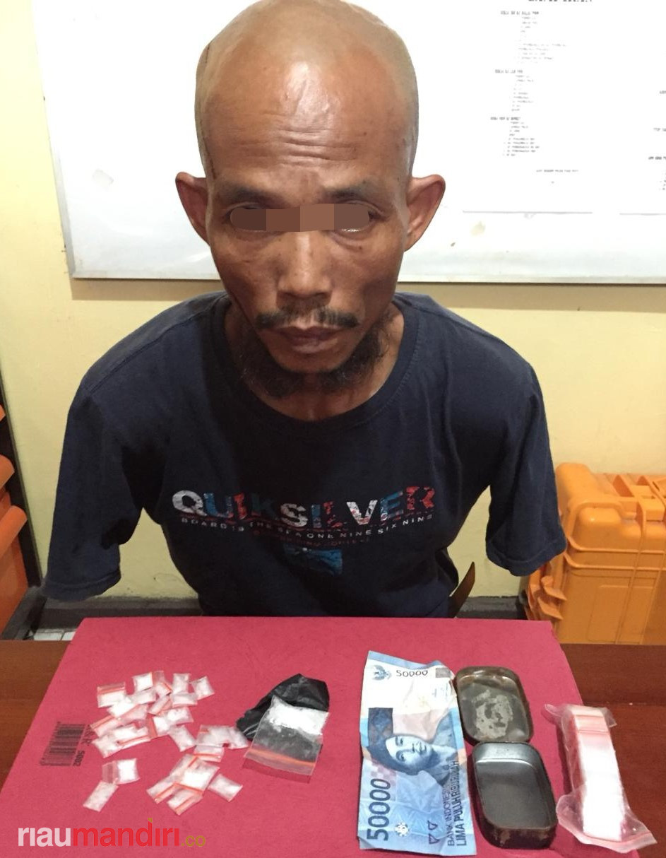 Kakek Berusia 58 Tahun Dibekuk Polsek Pasir Penyu Gara-gara 7,15 Gram Sabu