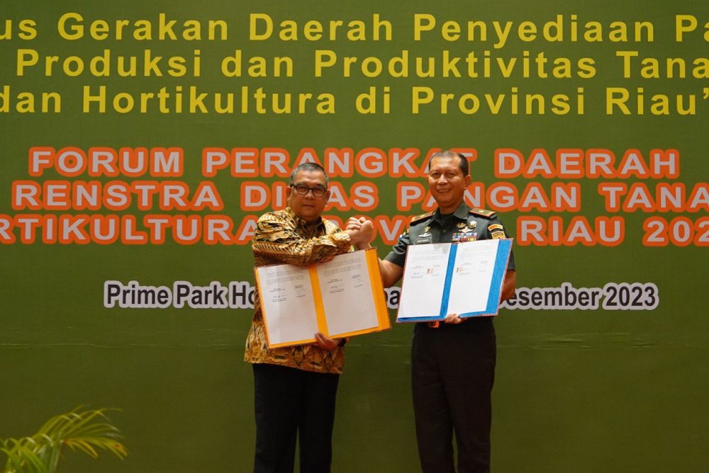 Pemprov Riau dan Korem 031/WB MoU Dibidang Pertanian