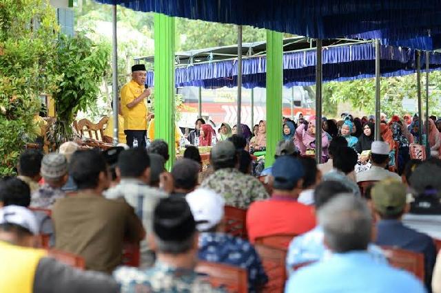 Tokoh Masyarakat Ajak Warga Melayu Jawa Desa Petala Bumi Inhu Pilih Andi Rachman