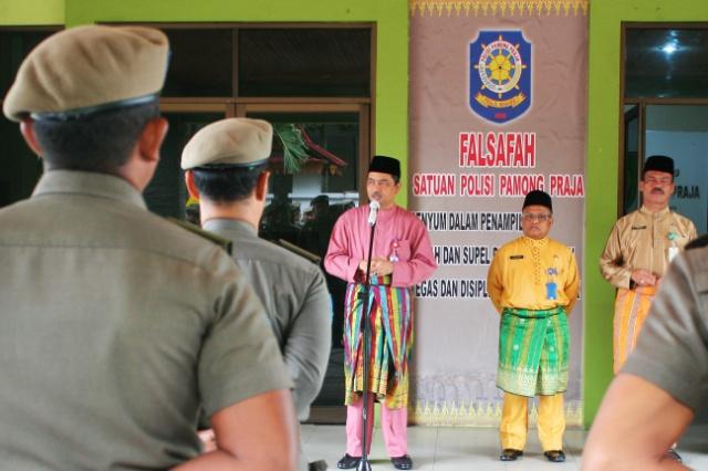 Sekda Riau, Ahmad Hijazi Sidak ke Satpol PP Riau