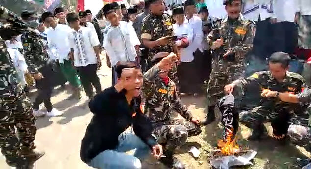 Polisi Usut Perekam dan Penyebar Video Oknum Banser Bakar Bendera Tauhid