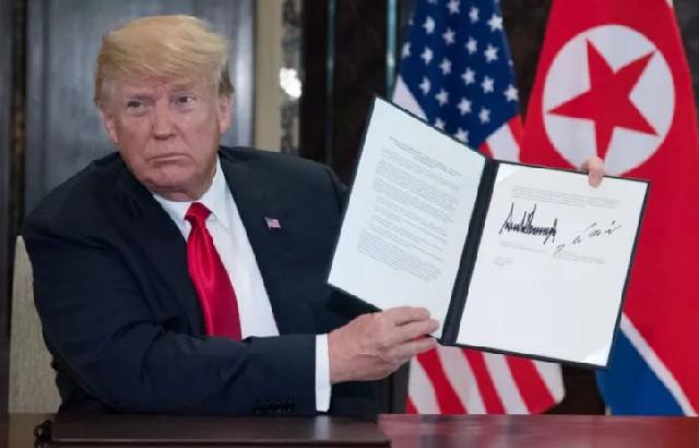 Ini Isi Dokumen Hasil KTT yang Ditandatangani Trump dan Kim Jong-un