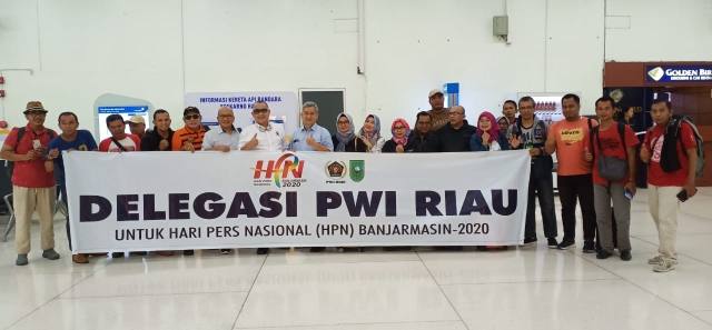Lebih 70 Pengurus PWI se-Riau Hadiri Peringatan HPN 2020 di Banjarmasin