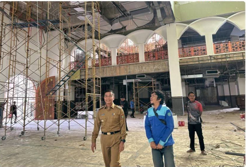 Bupati Ahmad Yuzar Tinjau Progres Renovasi Islamic Center Bangkinang