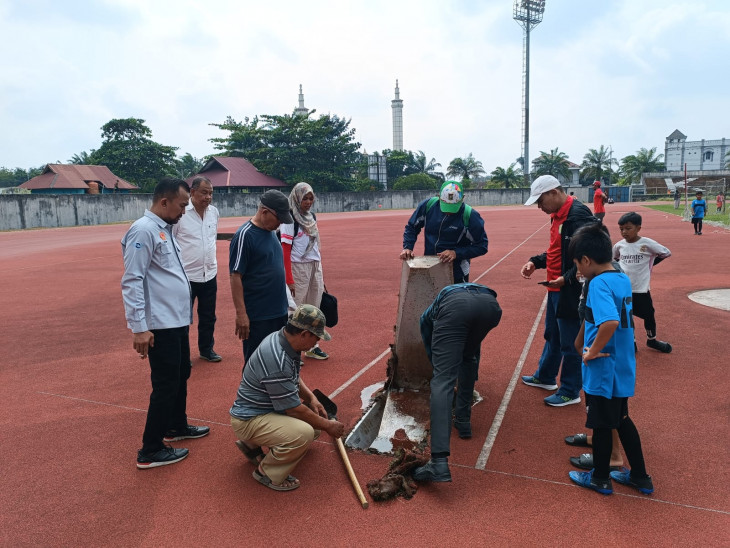 Technical Delegate Porwil XI Sumatera 2023 Tinjau Stadion Tuanku Tambusai di Kampar