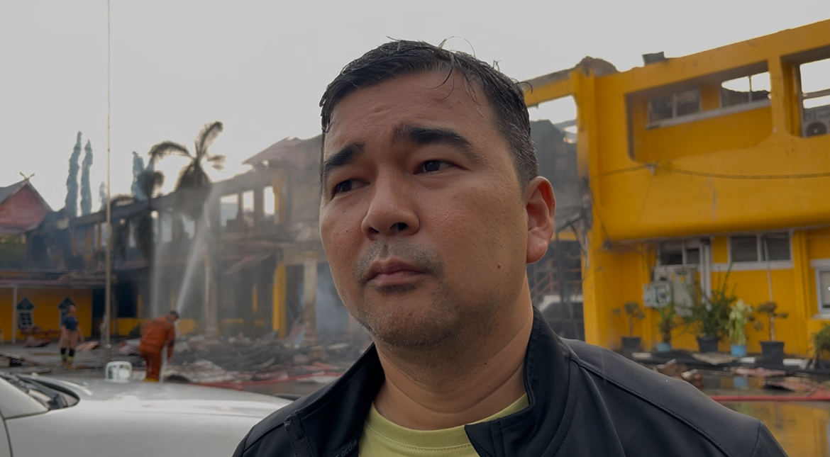 Gedung Disnakertrans Terbakar, Kadis Boby: Tersisa Satu Sisi Lantai Dasar