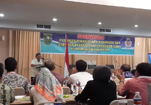 KONI Taja Sosialisasi Pengelolaan Keuangan