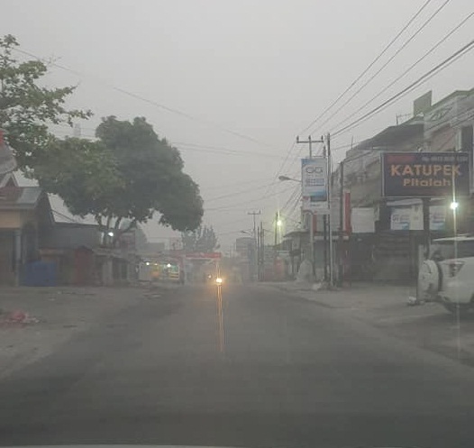 Kepala BPBD Tuding Kabut Asap di Riau Kiriman dari Sumsel dan Jambi