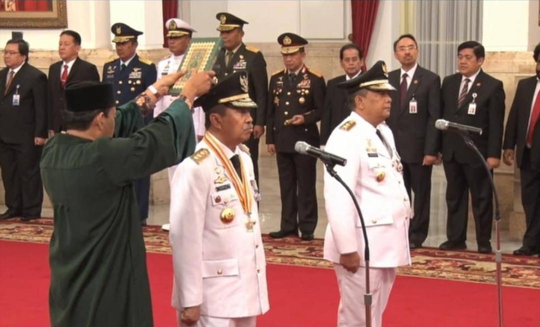 Presiden Resmi Lantik Syamsuar-Edy Natar Jadi Gubri dan Wagubri Periode 2019-2024
