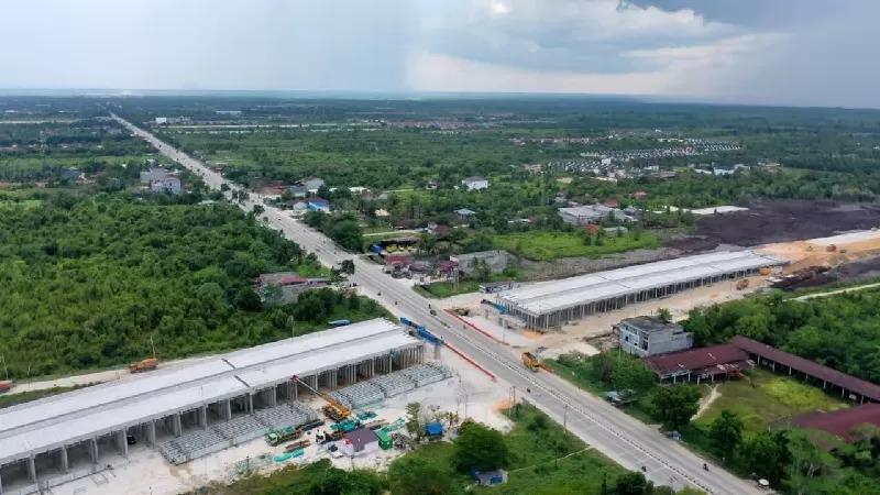 Pengerjaan Erection Girder Lingkar Tol Pekanbaru, Jalan di Rimbo Panjang Bakal Buka Tutup