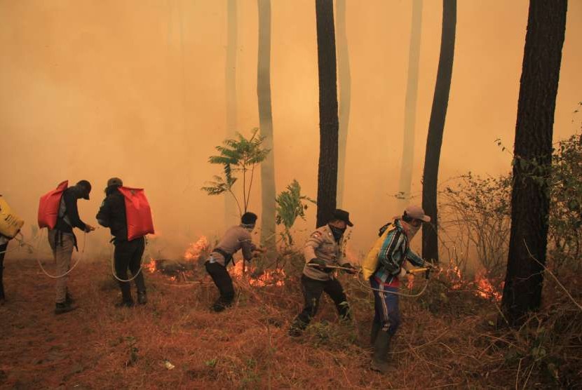 4 Hari Kawasan Gunung Ciremai Terbakar Belum Dapat Dipadamkan 