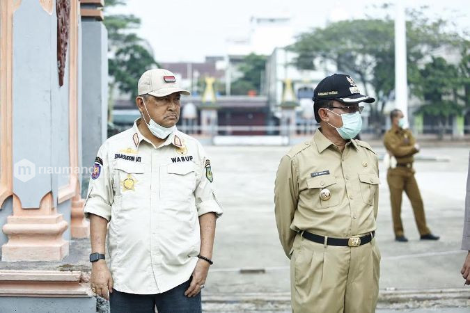 Cegah Corona, 40 Ribu Liter Disinfektan Disemprotkan di Tembilahan