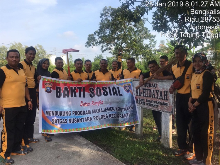 Tingkatkan Program III Kapolri, Polres Meranti Gelar Bakti Sosial