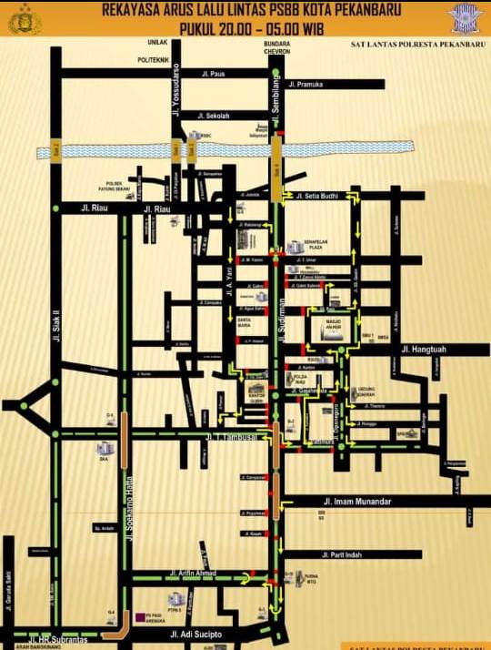 Jalan Sudirman Pekanbaru Ditutup, Ini Jalur Alternatif yang Bisa Dilewati 