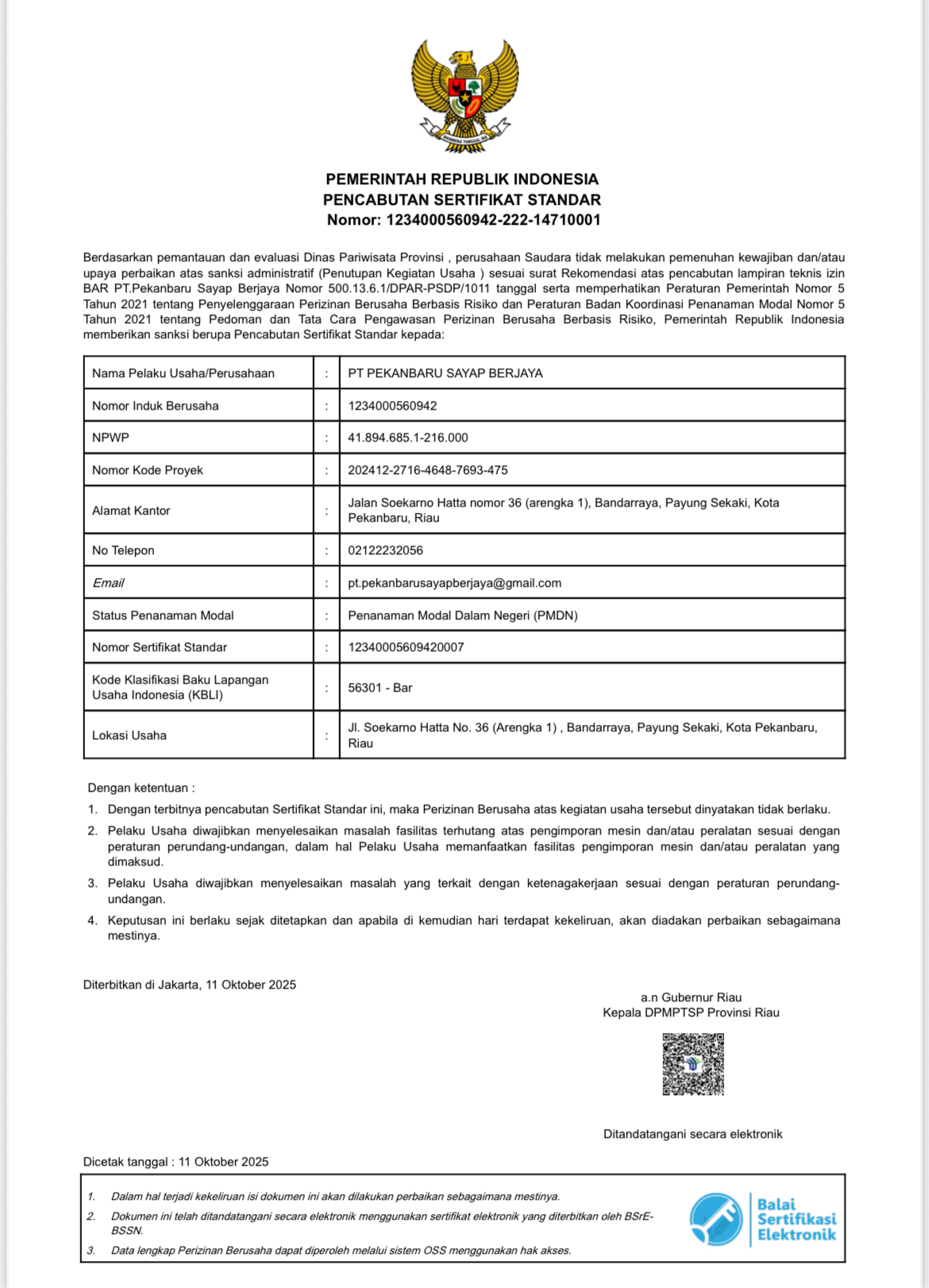 DPM-PTSP Riau Cabut Izin Bar HW Live House