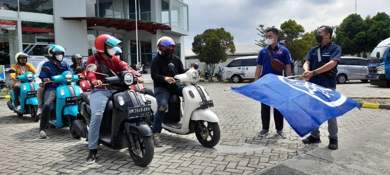 Buktikan Keiritan Yamaha Fazzio, PT Alfa Scorpii Gelar Digital Hybrid Keliling Pekanbaru