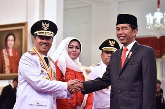 Usai Dilantik Jadi Gubernur Riau, Syamsuar Nyatakan Dukungan untuk Jokowi
