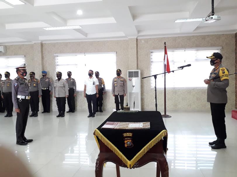 Sejumlah Kapolsek Diganti, Polresta Pekanbaru Gelar Sertijab