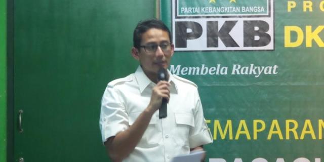Siang Ini, PKB Deklarasikan Dukungan Terhadap Sandiaga Uno