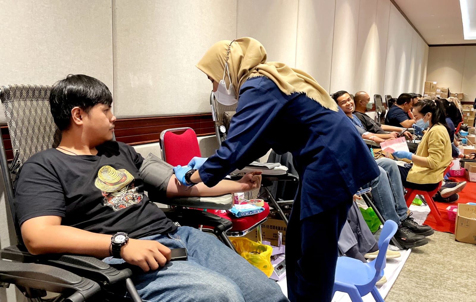 KDD Riau Kompleks Kumpulkan 1.014 Kantong Darah