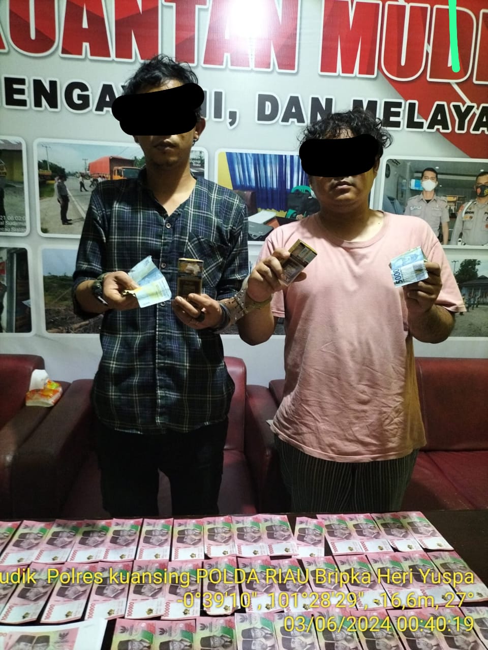 Polisi Tangkap Pengedar Uang Palsu di Kuansing