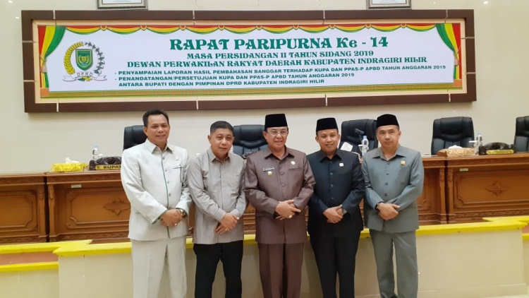 Pemkab Inhil dan DPRD Setujui KUPA dan PPAS-P APBD TA 2019