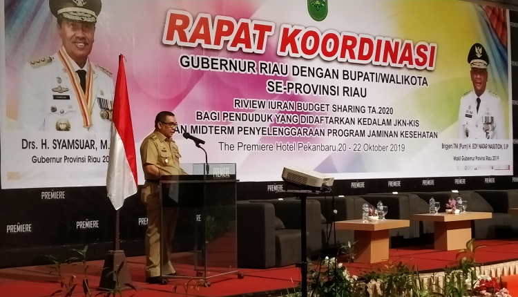 Wagub Riau Minta Bupati dan Wali Kota Evaluasi Penerima JKN-KIS