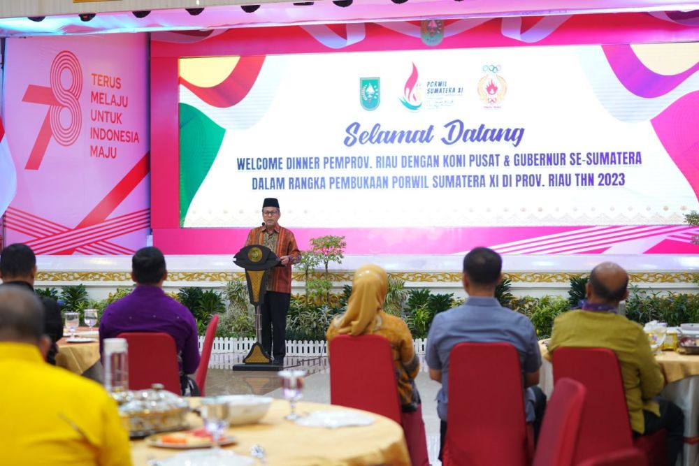 Welcome Dinner Porwil Sumatera XI 2023, Masrul Kasmy: Lahirkan Atlet Berprestasi