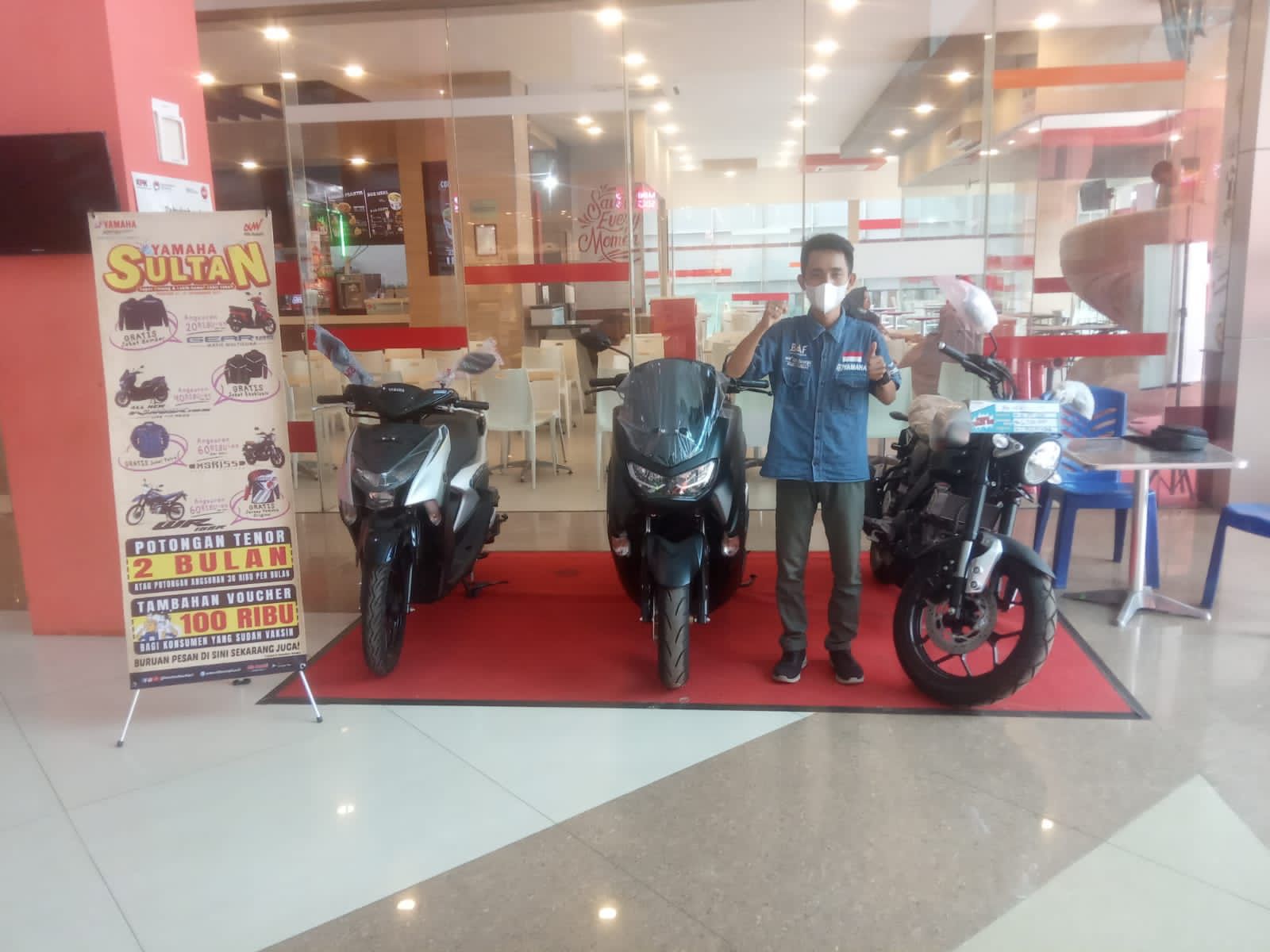 Yamaha XSR 155 Matte Silver Premium Hadir di Mandau City Mall