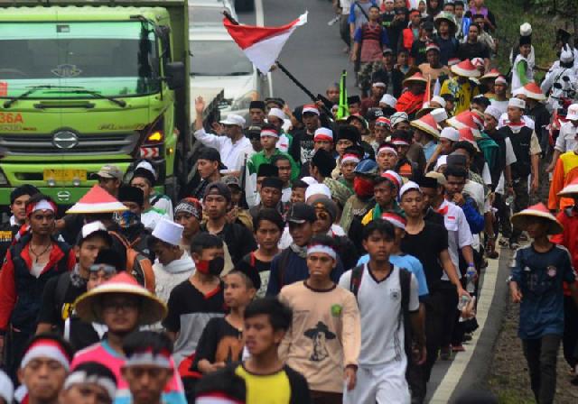 Aksi Jalan Kaki ke Jakarta Tetap Lanjut