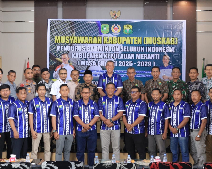 Aklamasi, Wabup Muzamil Pimpin PBSI Meranti 2025-2029