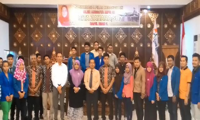 Rita Zahara Sosialisasi 4 Pilar di STMIK Riau