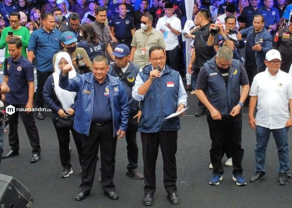 Tak Hanya NasDem, Anies Juga Disambut Ribuan Masyarakat dan Kader PAN Riau
