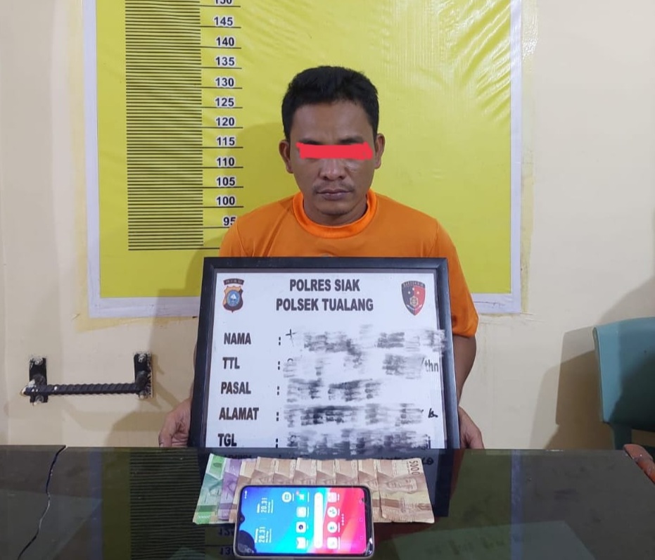 Polsek Tualang Amankan FS, Penjual Chips High Domino