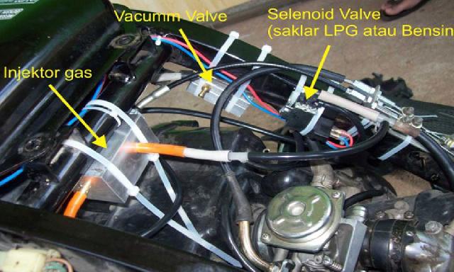 Modifikasi Motor Gunakan Dua Bahan Bakar